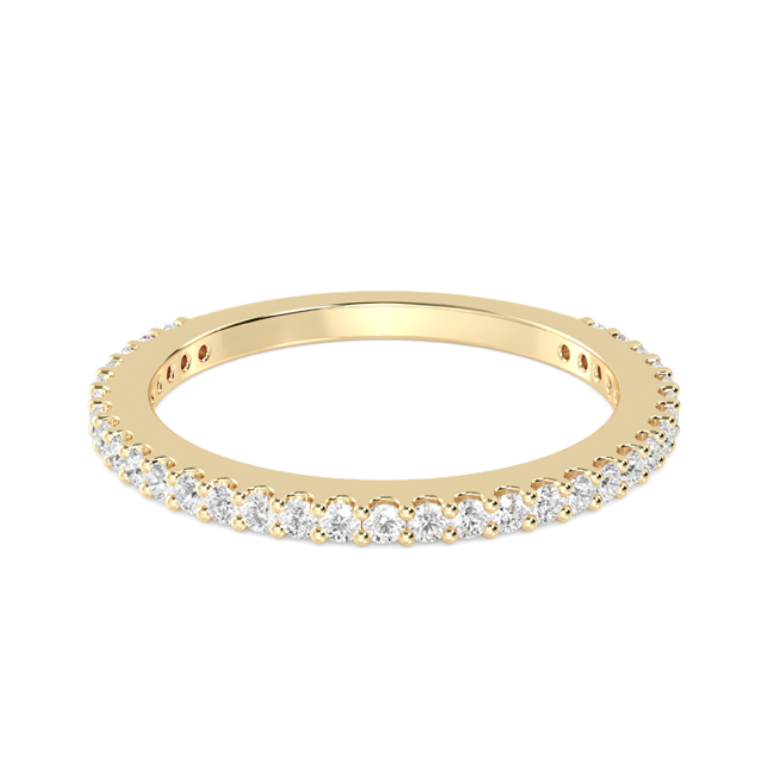 Amaya 1.8 mm Diamond Band in 18ct Yellow Gold with 33 lab-grown round brilliant diamonds