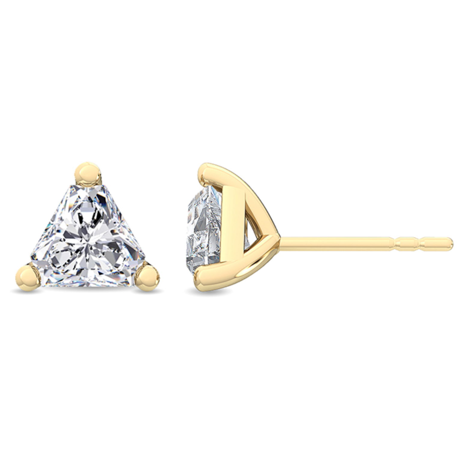 Como Trillion diamond stud earring