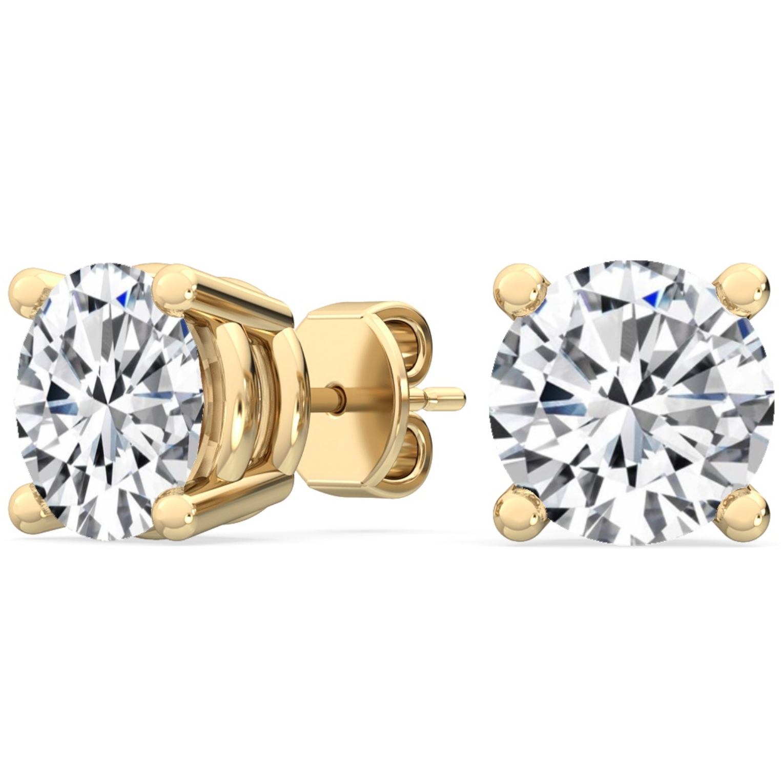 Como four claw diamond earring butterfly
