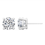 Como four claw diamond earring white gold