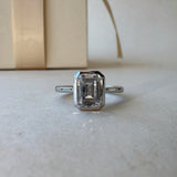 Chania | Emerald Cut Diamond Engagement Ring