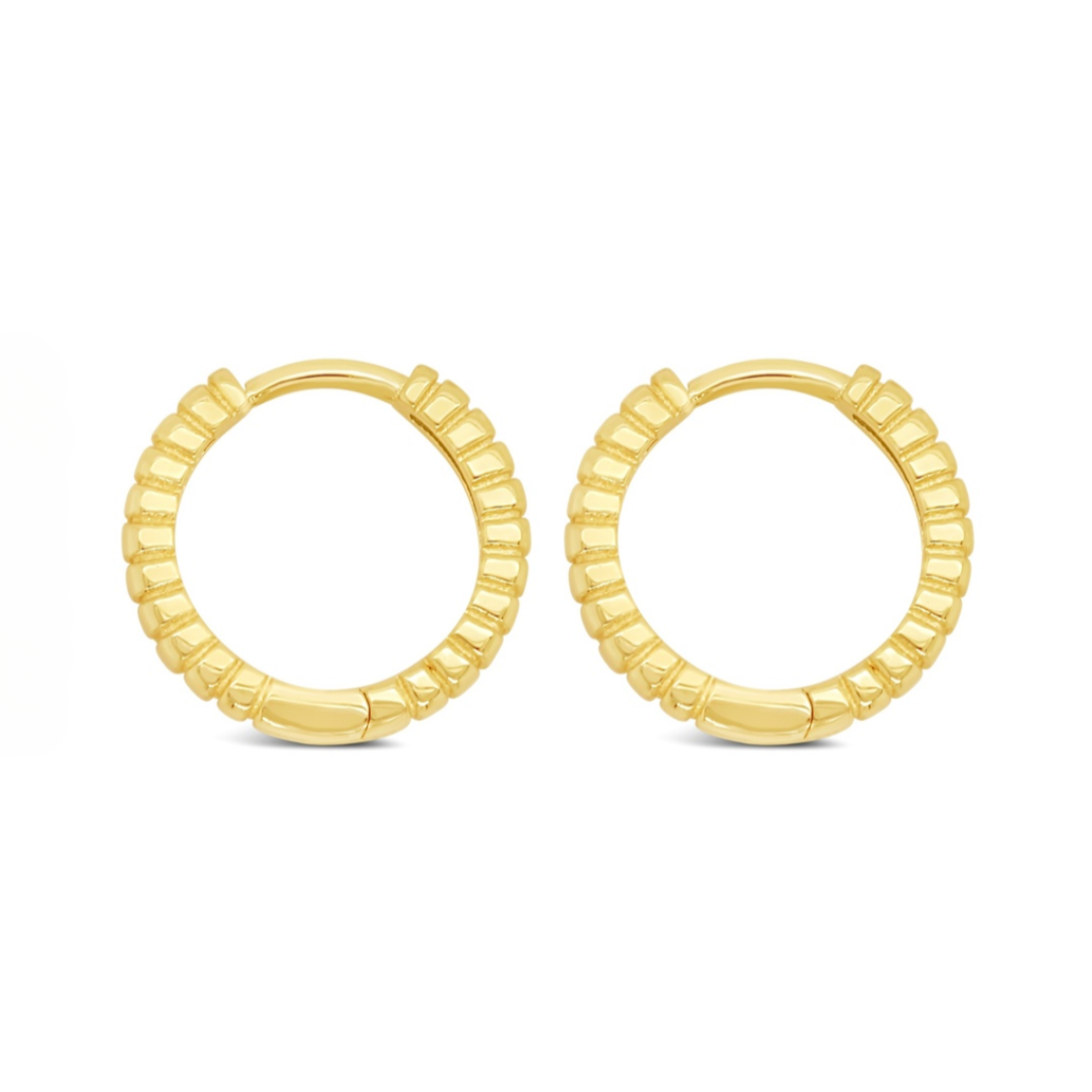 Wanaka Flutted Gold Hoop Earrings