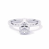 MOHSTEN JEWELLERS - Osaka Oval diamond solitaire Engagement Ring ,White Gold, Front View