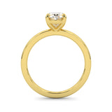 MOHSTEN JEWELLERS - Osaka Oval diamond solitaire Engagement Ring ,yellow Gold, Through Finger View