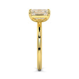 MOHSTEN JEWELLERS . CAIRO toi et moi diamond engagement ring - pear cut and emerald cut - yellow gold - side view