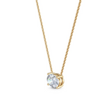 East/West Oval Solitaire Necklace
