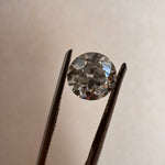 1.52ct Old European cut lab diamond held in stone holder, showcasing vintage facets for MOHSTEN custom rings in Auckland, NZ.