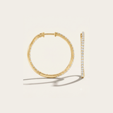 Eternity |  Round Diamond Hoop Earring