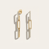 The Link  |  Asymmetrical Gold & Diamond Linear Drops