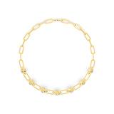 Bezel Round Diamond Charm Bracelet