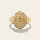 Engraved Signet Ring  |  Small Oval
