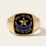Enamel Signet Ring  |  Large Square