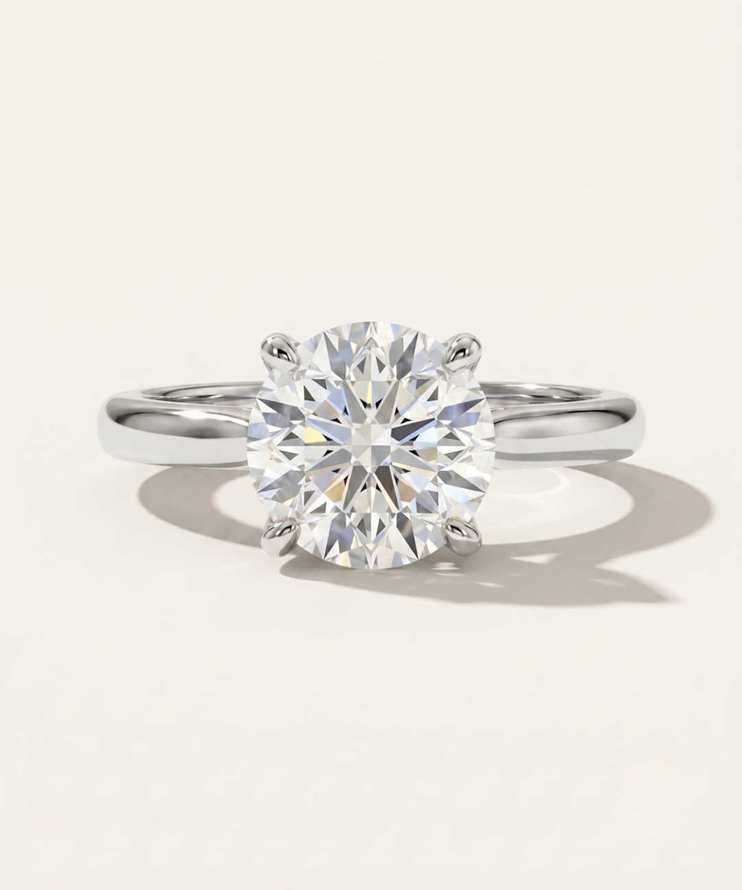 Nelson  | Petal Setting Round Diamond Engagement Ring