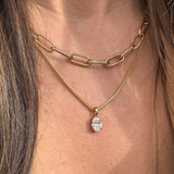 Heavy Round Paperclip Necklace