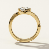 Marla |  The East-West Oval Diamond Swirl Ring