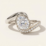 Marla |  The East-West Oval Diamond Swirl Ring