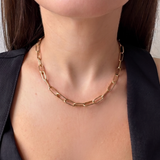 Heavy Round Paperclip Necklace
