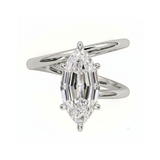 Casper  |  Step Cut Marquise Diamond Engagement Ring
