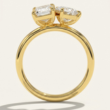 Cairo  |  Emerald & Pear Diamond Engagement Ring
