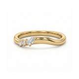Trinity  |  Curved Diamond Wedding Ring