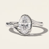 Oslo  |  Bypass Oval Diamond Engagement Ring