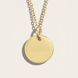 Petite Engraved Disc Necklace