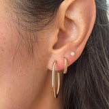 Wanaka  |  9ct Gold Flutted Huggie Earring