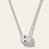 East/West Oval Solitaire Necklace