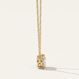 East/West Oval Solitaire Necklace