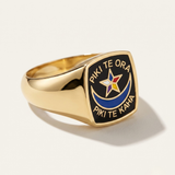 Enamel Signet Ring  |  Large Square