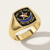 Enamel Signet Ring  |  Large Square