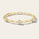 Bezel Paperclip | Diamond Bracelet