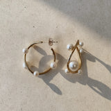 Monterey | Pearl Hoop Earring