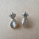 Baroque Pearl Diamond Earring | Something Borrowed