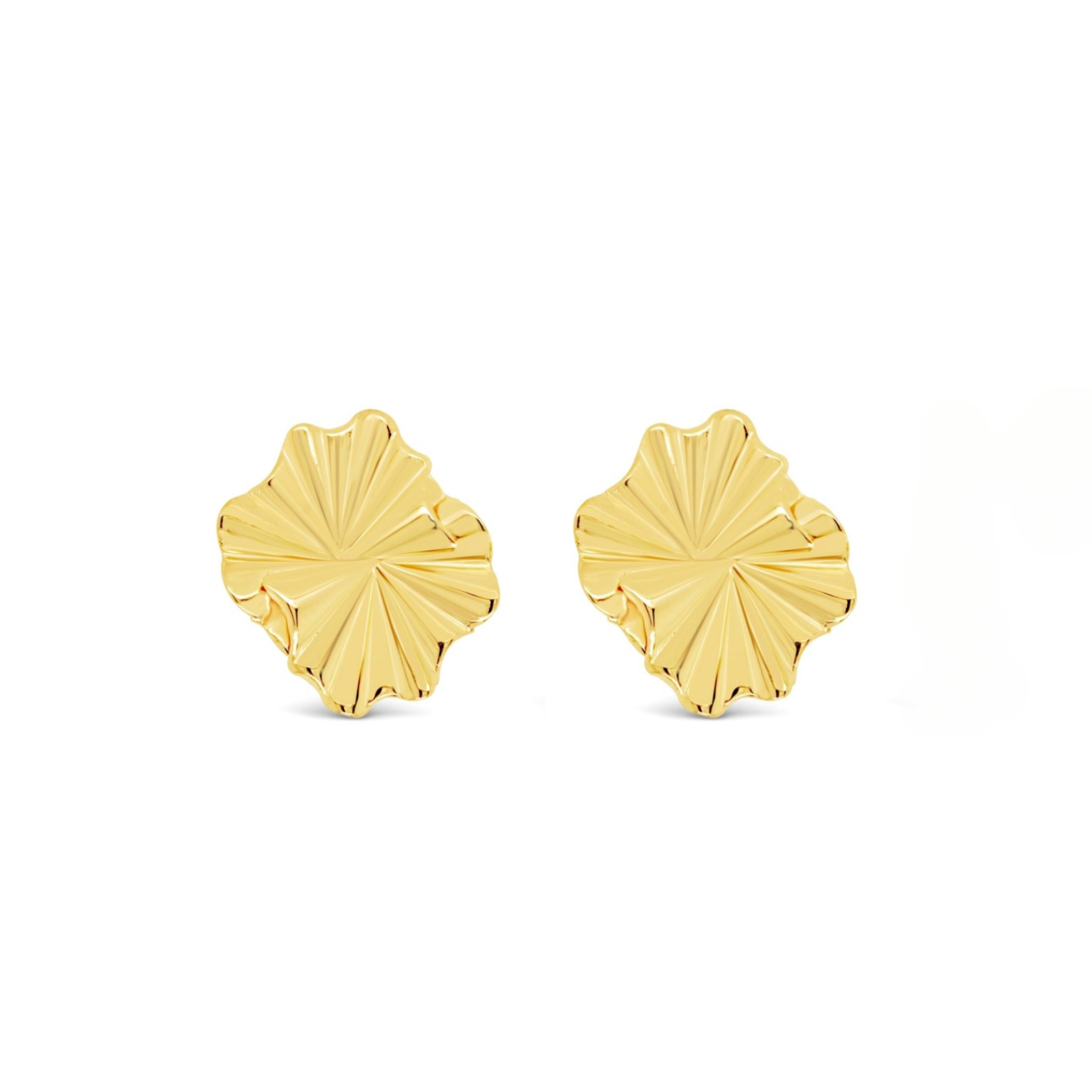 Alethea Ripple Earring 9ct Yellow Gold