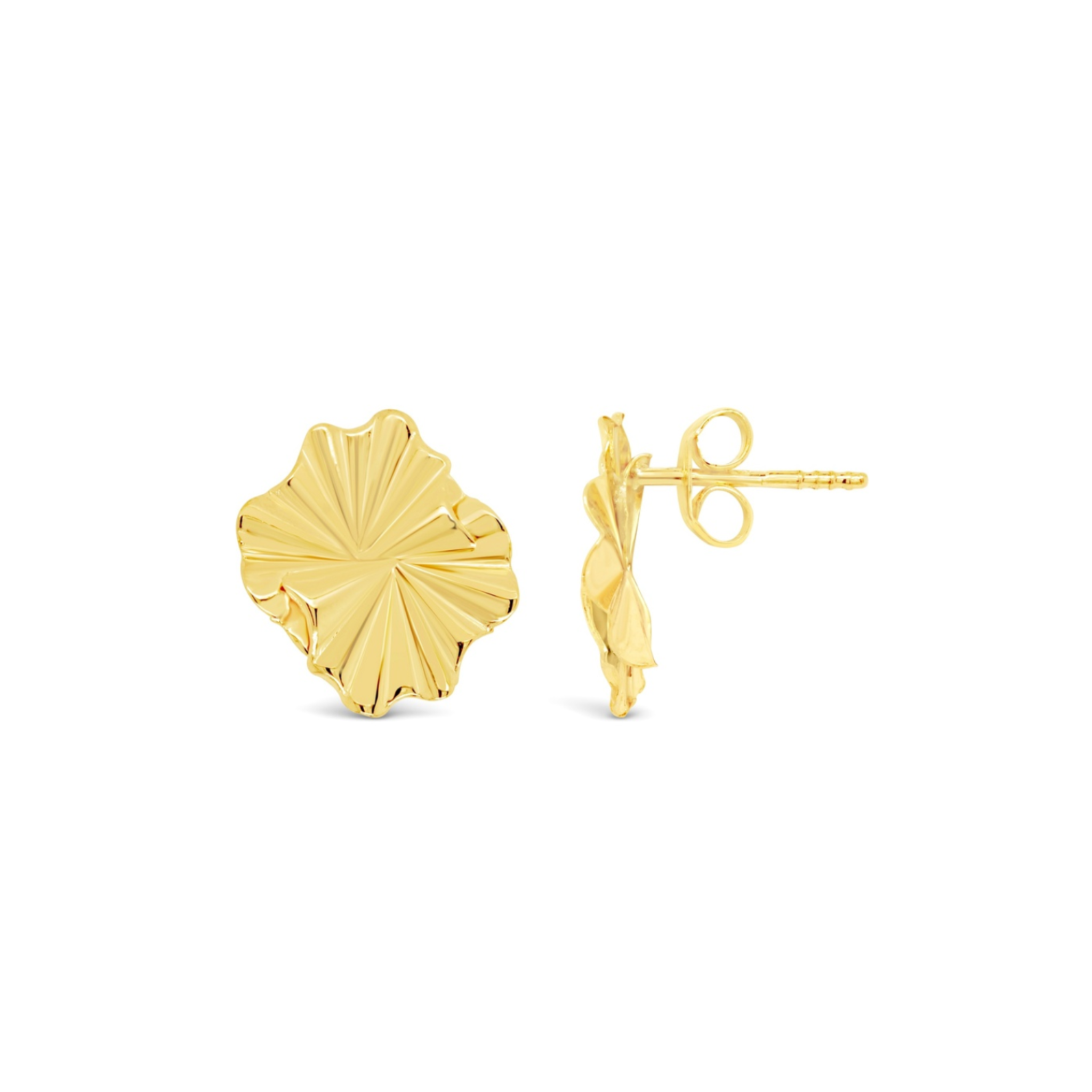 Alethea Ripple Earring 9ct Yellow Gold