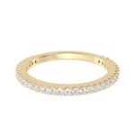 Amaya 1.8 mm Diamond Band in 18ct Yellow Gold with 33 lab-grown round brilliant diamonds