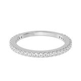 Amaya 1.8 mm Diamond Band in 18ct White Gold, full eternity round brilliant shared claw setting