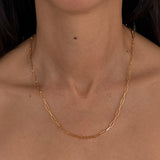 Flat Paperclip Necklace