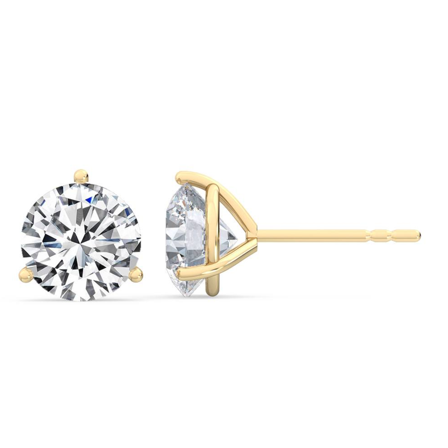 como three claw diamond earring