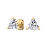 Como trillion diamond stud earring butterfly back