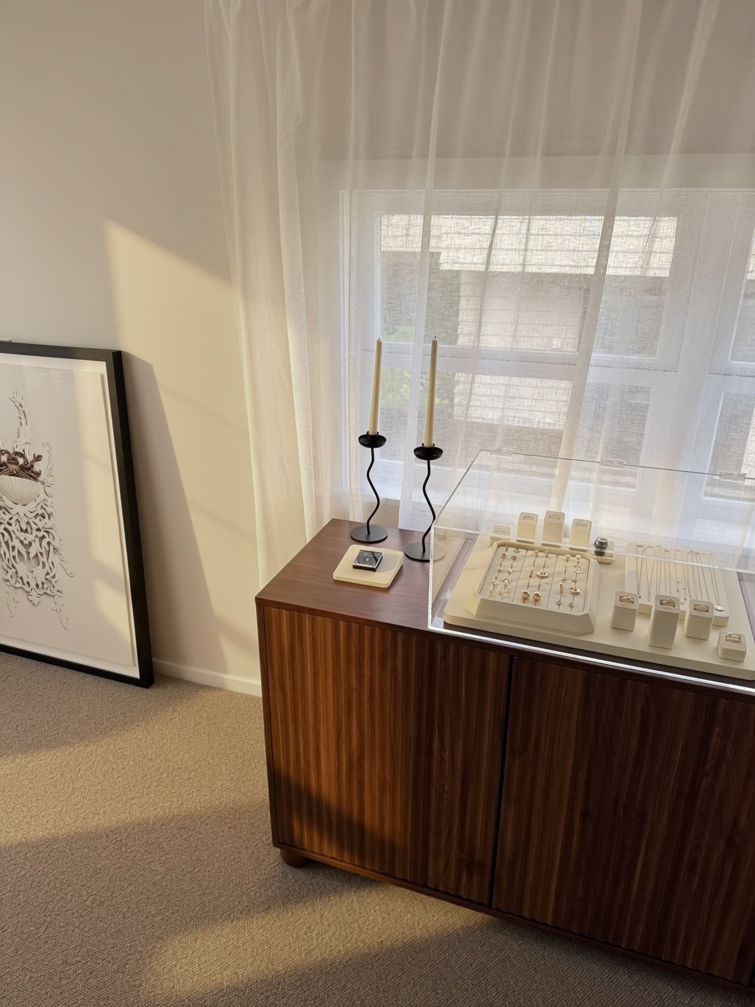 Jewellery Studio with jewellery on display.