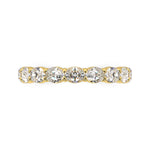 Sierra Oval Cut Diamond Band with East/West set lab-grown oval diamonds in an 18tct gold shared-claw setting, 1.80ctw total. top view