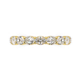 Sierra Oval Cut Diamond Band with East/West set lab-grown oval diamonds in an 18tct gold shared-claw setting, 1.80ctw total. top view
