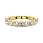 Sierra Oval Cut Diamond Band with East/West set lab-grown oval diamonds in an 18ct gold shared-claw setting, 1.80ctw total.