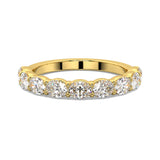 Sierra Oval Cut Diamond Band with East/West set lab-grown oval diamonds in an 18ct gold shared-claw setting, 1.80ctw total.