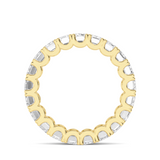 Hermona Emerald Cut Diamond Eternity Ring with approx. 6.30ctw lab-grown emerald cut diamonds in a scalloped setting, crafted in 18ct gold.  Through Finger View