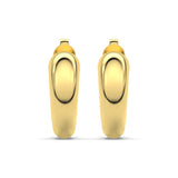Two Eyre Hoops front on showcasing the slim silhouette and soft gold tone