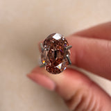 1.04ct Old Mine Cut Oval Diamond | Fancy Pinkish Brown VVS2 IGI Certified