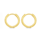 Wanaka Flutted Gold Hoop Earrings